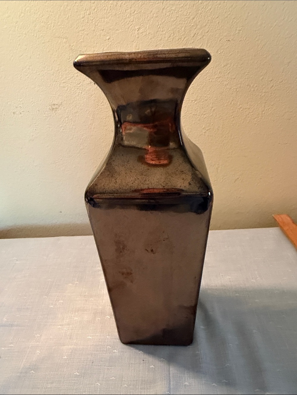 Vintage Haeger Decorative Metallic Bronze Ceramic Vase - Accent Home Decor